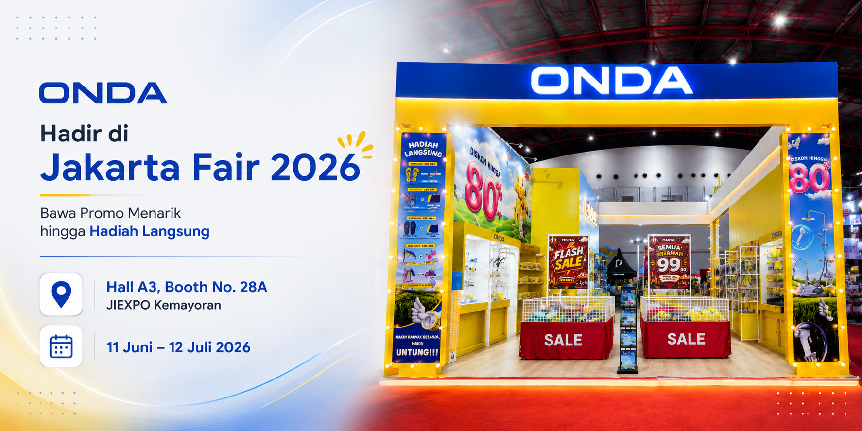 ONDA Hadir di Jakarta Fair 2026, Bawa Promo Menarik hingga Hadiah Langsung